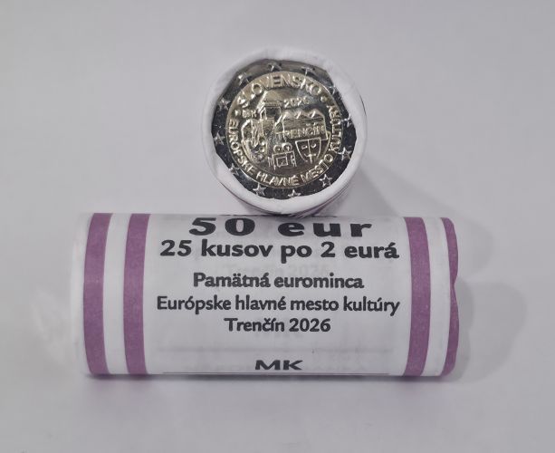 Rouleau 25 x 2€ Euros Commemorative Slovaquie 2026 Trencin