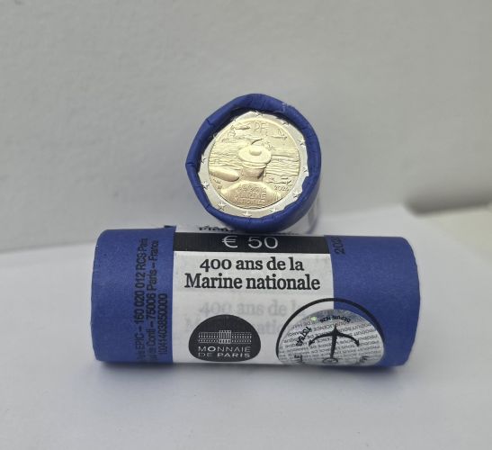 Rouleau Collector 2€ Euros Commémorative France 2026 FdC Marine Nationale
