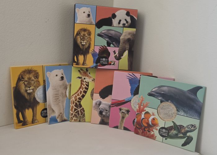 Lot 6 x 5€ Euros France 2026 Animaux du Monde