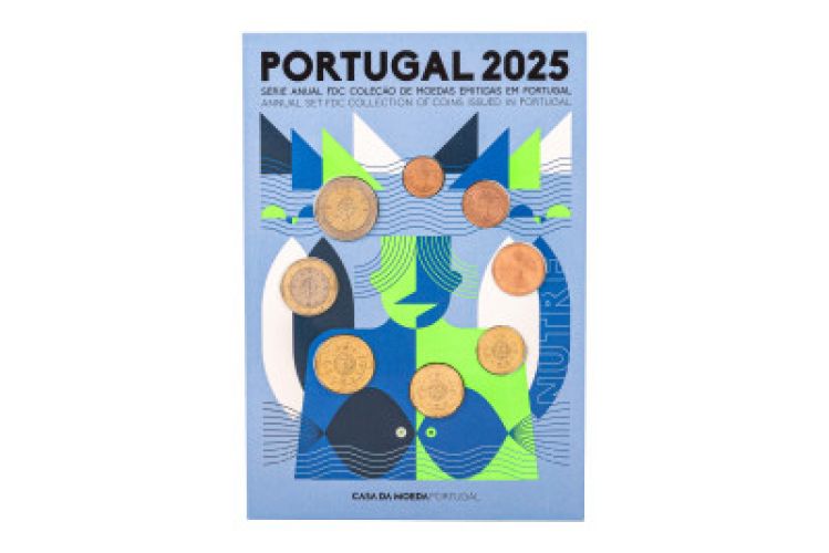 Série Euros FDC Portugal 2025 - 8 pièces 1 centime à 2€