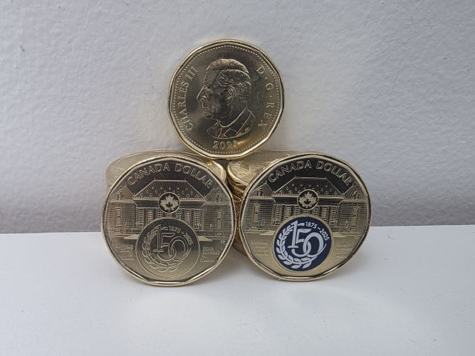 Lot 2 x 1$ Dollar Commémorative Canada 2025 Supreme Court ''Classic + Color''
