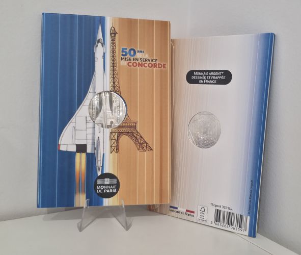 Cartelette 10€ Euros Argent 333/1000 France 2026 - Concorde
