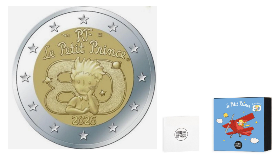 Coffret BE 2€ Euros Commémorative France 2026 Petit Prince