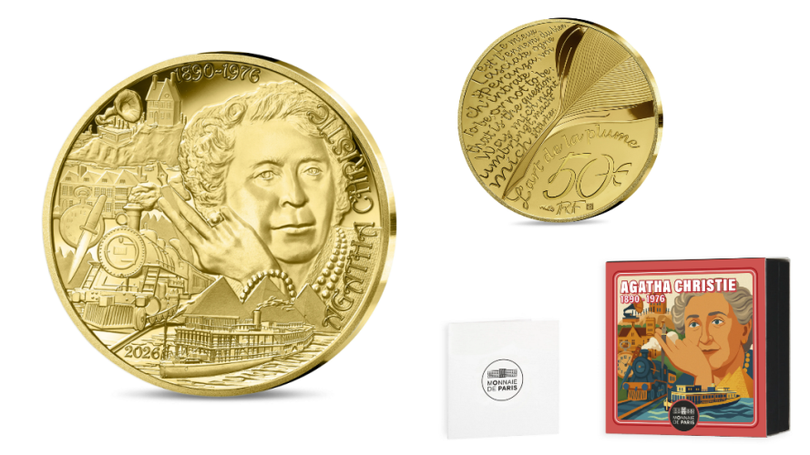 Coffret 50€ Or Gold 999/1000 Agatha Christie 2026 - 1/4 Oz