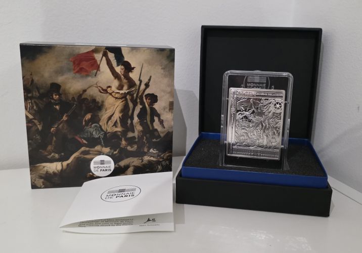 Coffret 50€ Euros Argent 999/1000 Liberté Guidant le Peuple 2023 100g