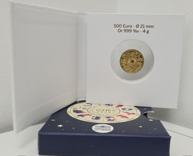 Coffret 500€ Euros France 2026 Gold Or 999/1000 La Roue Astrologique - 4g