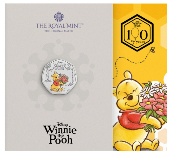 Coincard 0,5 Pounds BU Royaume-Uni 2026 - Winnie l'Ourson COLORISEE