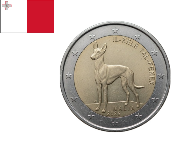 PREVENTE 2€ Euros Commémorative Malte 2026 Fenek UNC