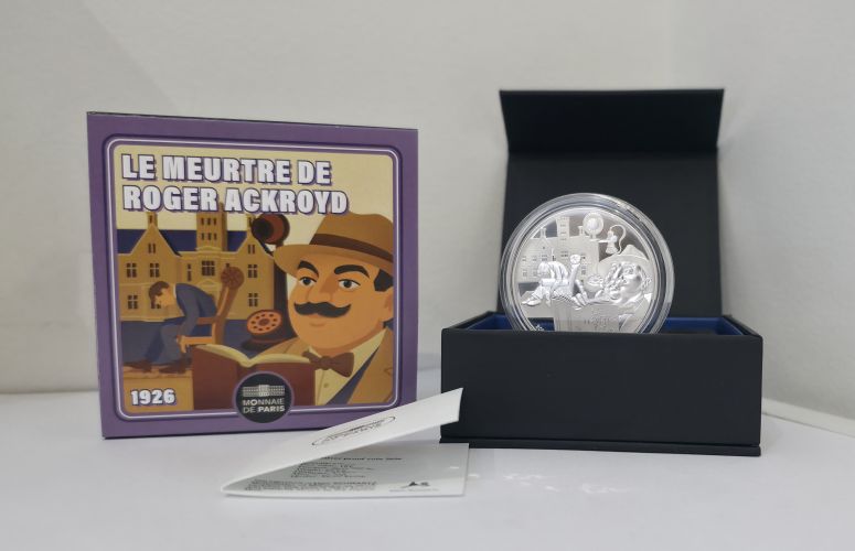 Coffret 10€ Argent 999/1000 Agatha Christie 2026 Meurtre de Roger Ackroyd