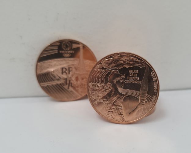 1/4€ Euros Quarter Monnaie de Paris 2024 Flamme Olympique