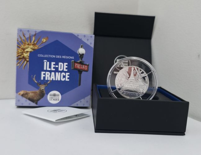 Coffret 5€ Euros Argent France 999/1000 Region ILE DE FRANCE