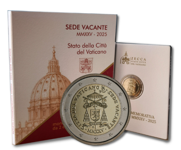 PREVENTE Coffret BU 2€ Euros Commémorative Vatican 2025 Sede Vacante