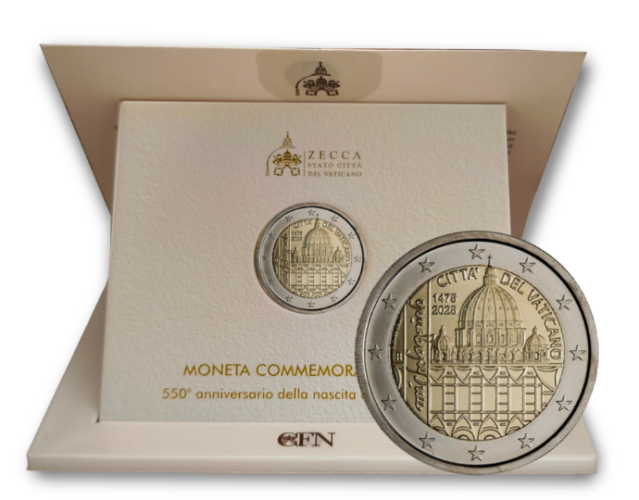 PREVENTE Coffret BU 2€ Euros Commémorative Vatican 2025 Michelangelo