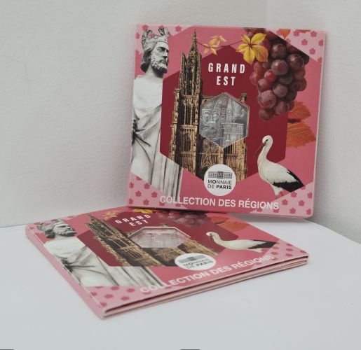 Cartelette 10€ Euros Argent 500/1000 France 2026 - Region GRAND EST