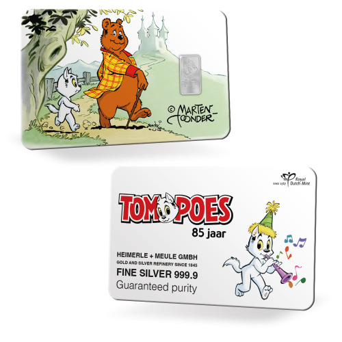 Coincard 1g Silver Bar 999/1000 Pays-Bas 2026 Tom Poes