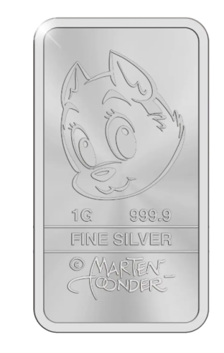 Coincard 1g Silver Bar 999/1000 Pays-Bas 2026 Tom Poes