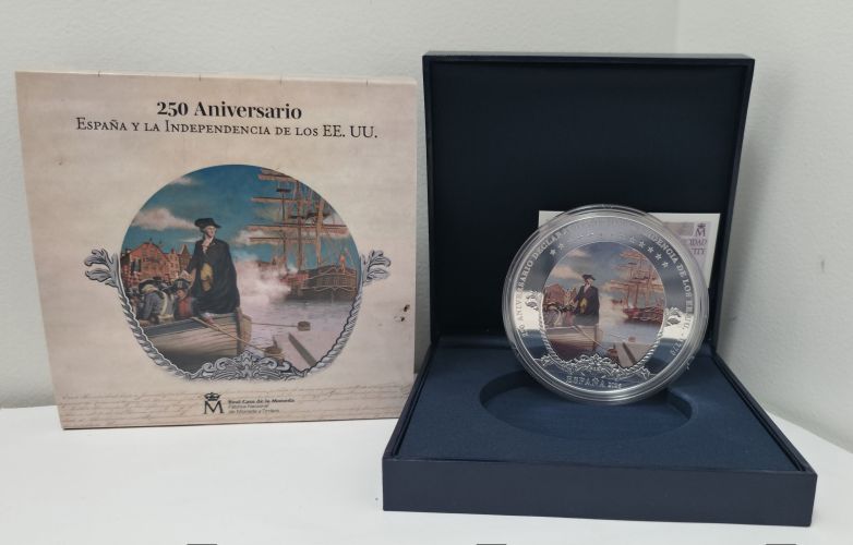 Coffret 50€ Euros Argent 925 Espagne 2026 - 250Th Independence USA - 168,75g