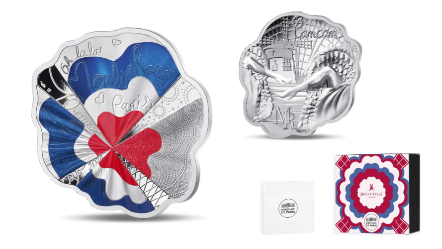 Coffret 10€ France Argent Silver 999/1000 - Moulin Rouge Forme Colorisée