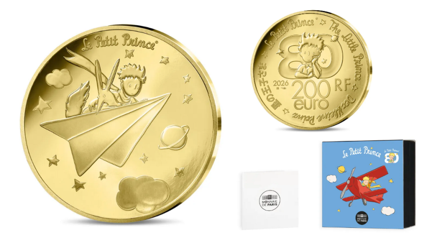 Coffret 200€ Or Gold 999/1000 France 2026 - Petit Prince 1Oz