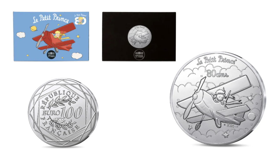 Cartelette 100€ Argent Silver 900/1000 Petit Prince 2026 - 45g