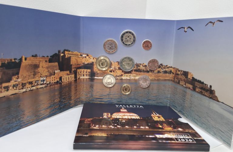 Coffret BU Euros Malte 2026 - 8 pieces 1 cents a 2€ + 2€ Valette