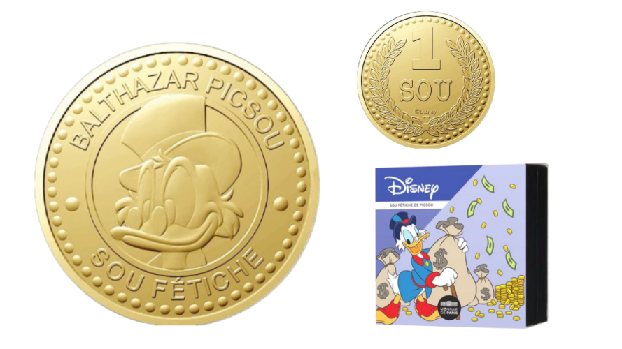 Coffret Mini Médaille Monnaie Paris 2026 Picsou Sou Fétiche 1 Micro Or