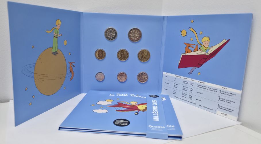 Mini Set Serie BU France 2026 8 pièces 1 centimes à 2€ - Petit Prince