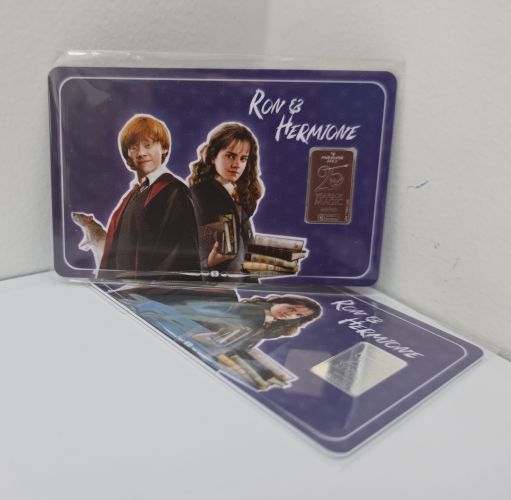 Coincard 1g SilverBar Pays-Bas 2026 - HARRY POTTER - Ron & Hermione