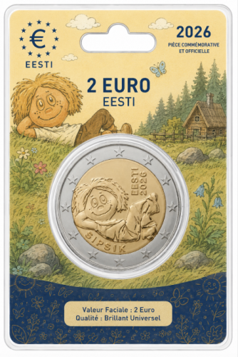 PREVENTE Coincard BU 2€ Euros Commémorative Estonie 2026 SIPSIK