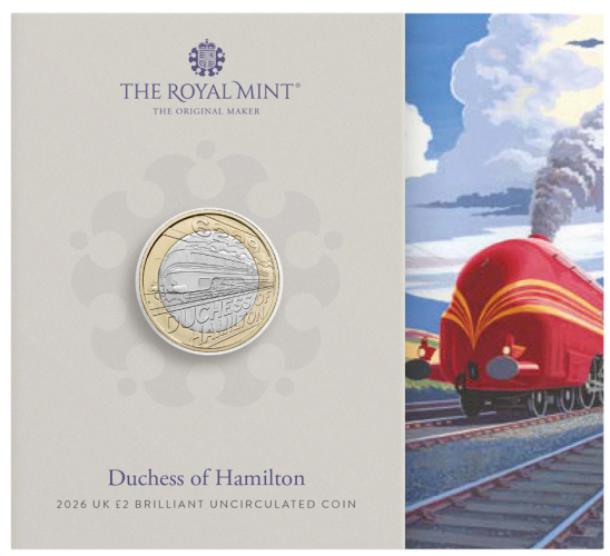 PREVENTE Coincard BU 2 Pound Royaume Uni 2026 Duchess of Hamilton