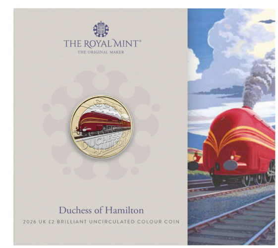 PREVENTE Coincard BU 2 Pound Royaume Uni 2026 Duchess of Hamilton Colorisée