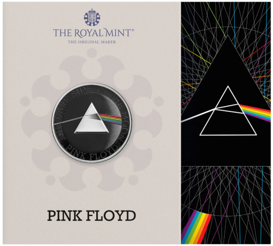 Coincard BU 5 Pound Royaume Uni 2026 Pink Floyd Colorisée