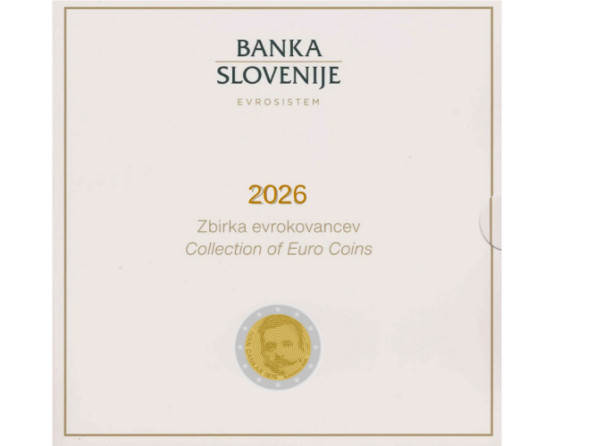 PREVENTE Coffret BU Euros Slovénie 2026 - 8 pièces 1 Cent à 2€ + 2€ et 3€ Com