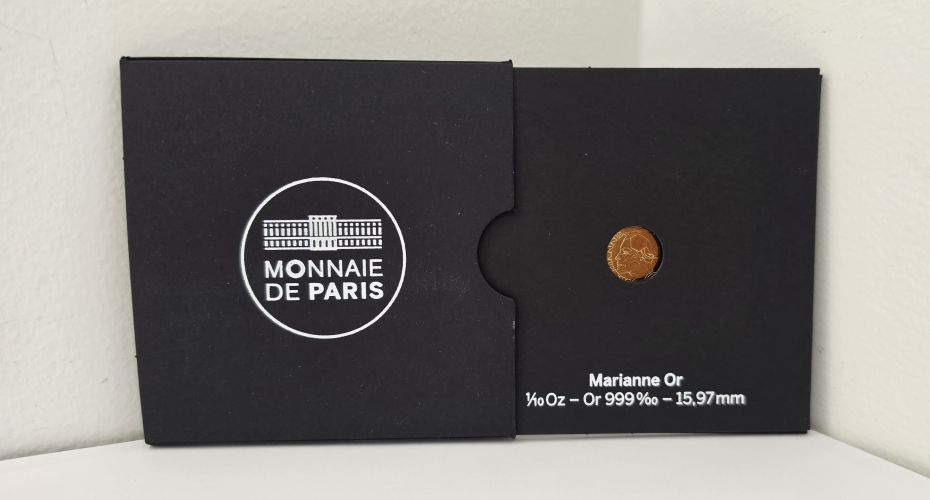 10€ Bullion France 2026 Marianne Or 999/1000 - 1/10 Oz - 3.11g