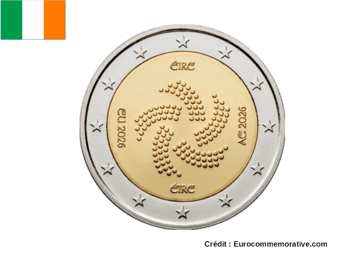PREVENTE 2€ Euros Commémorative Irlande 2026 Conseil UE