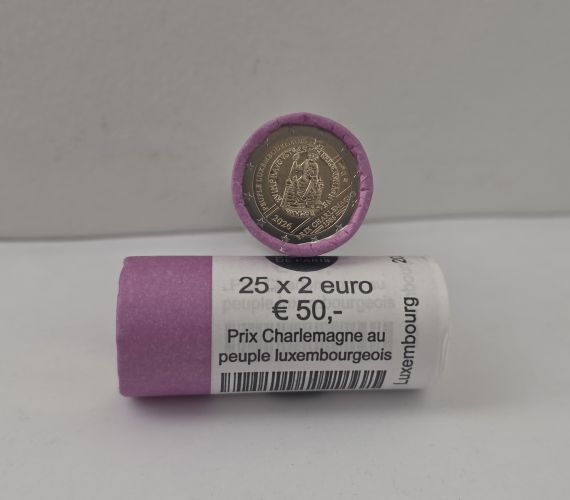 Rouleau 25 x 2€ Euros Commémorative Luxembourg 2026 Charlemagne