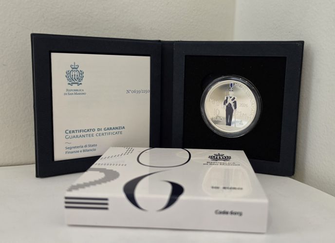 Coffret 10€ Euros Argent 925/1000 Saint Marin 2026 Compagnia Uniformata