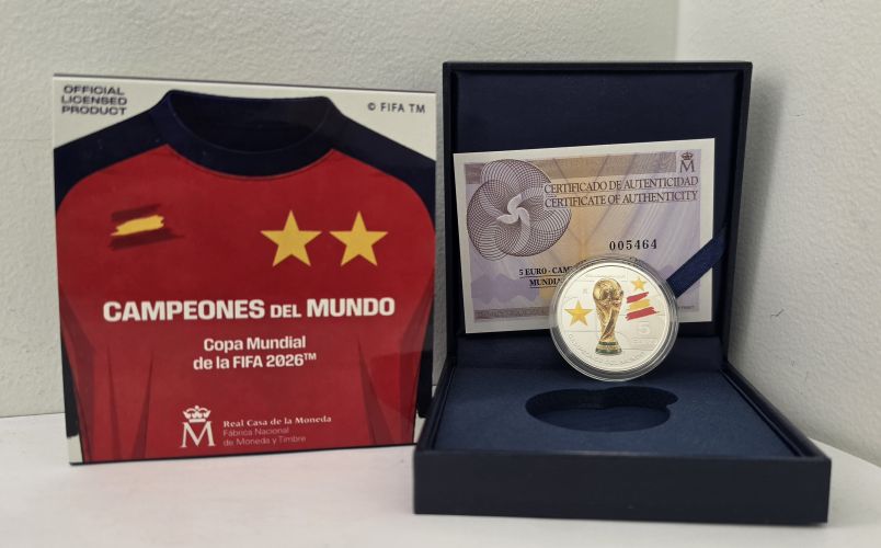 Coffret 5€ Euros Argent 925/1000 Espagne 2026 - UEFA Campeones del Mundo