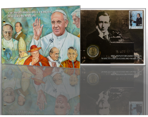 Enveloppe BU 2€ Euros Commémorative Vatican 2024 Marconi