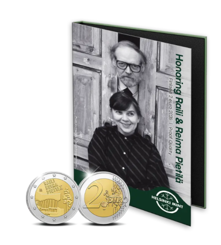 Coffret 2€ BE Euros Commémorative Finlande 2026 Raili & Reima Proof