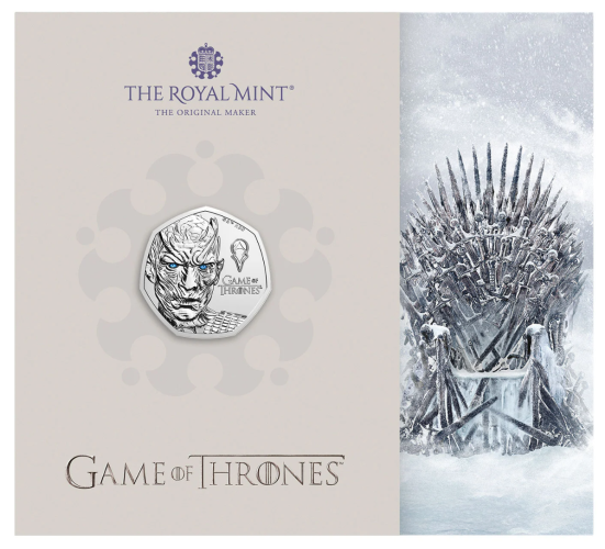 Coincard 0.5 Pound Royaume-UIni 2026 Game of Throne ICE Colorisée
