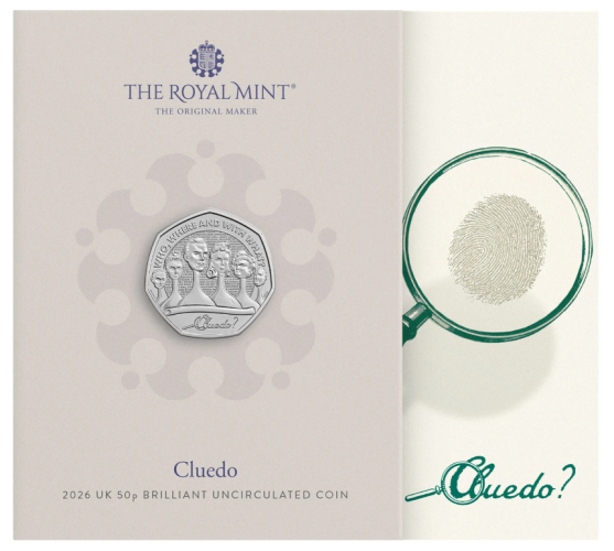 Coincard 0.5 Pound Royaume-UIni 2026 The CLUEDO