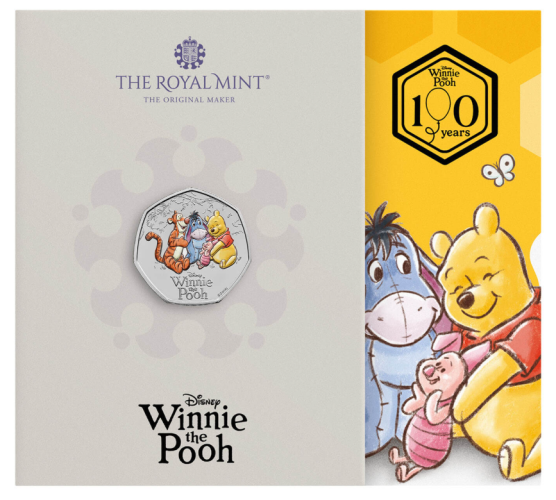 Coincard 0,5 Pounds BU Royaume-Uni 2026 - Winnie l'Ourson & Friends Colorisée