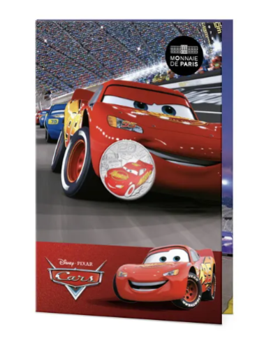 Cartelette10€ Euros Argent France 333/1000 - Disney 2026 Cars