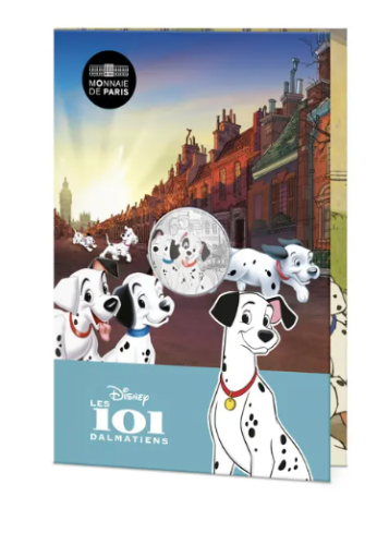 Cartelette10€ Euros Argent France 333/1000 - Disney 2026 101 Dalmatiens