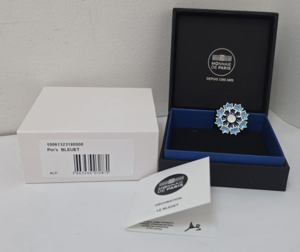 Pin's Bleuet Argent 950/1000 Monnaie de Paris - 4.9g