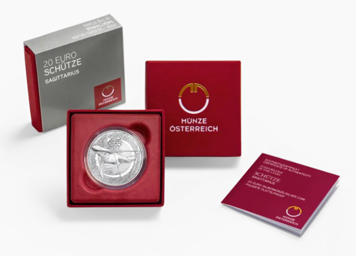 Coffret 20€ Euros Autriche Argent 925/1000 - 2026 ''In the Stars'' Sagittarius''