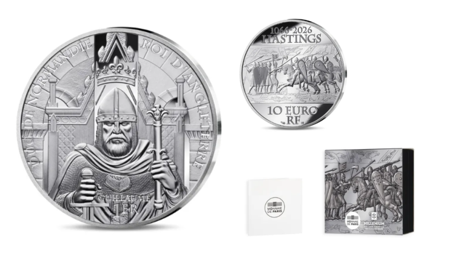 Coffret 10€ Argent Silver 999/1000 France 2026 Bataille d'Hasting