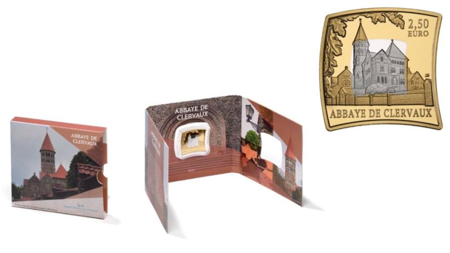 PREVENTE 2.5€ Euros Luxembourg 2026 Abbaye de Clervaux