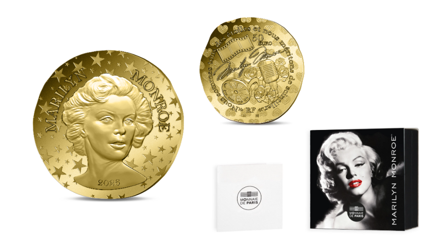 Coffret 50€ Euros Or Gold 999/1000 France 2026 - Marilyn Monroe - 1/4 Oz